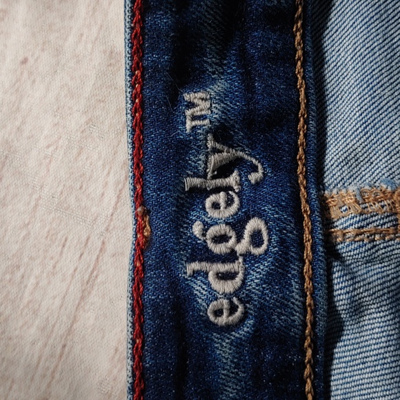 Edgely High Rise Straight Leg Distressed Jeans Short Length - Picture 4 of 10